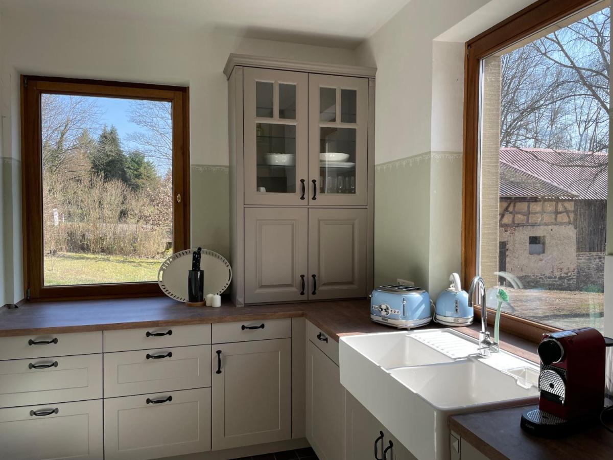Apartmán Schellnhof Forsthaus Am Waldrand Nidda Exteriér fotografie